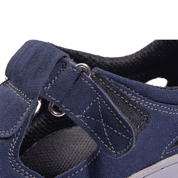 老管家 劳保鞋 男074钢包头钢底板防砸防刺穿透气橡胶底耐磨工作鞋 蓝色 42