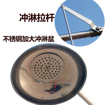 谋福CNMF8750验厂用双口紧急冲淋洗眼器 304不锈钢复合式喷淋洗眼器工业实验室双口冲淋可定做（复式洗眼器）