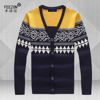 丰泽信2014秋冬新款正品男装针织衫<em>男款毛衣</em>