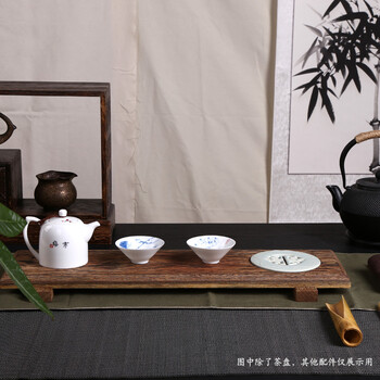 
                                        梅兰竹菊【鸡翅干泡】功夫茶具小茶盘茶海茶托盘干泡台长方形创意鸡翅木外出便携简易旅游茶盘 鸡翅木短干泡台(带脚)                