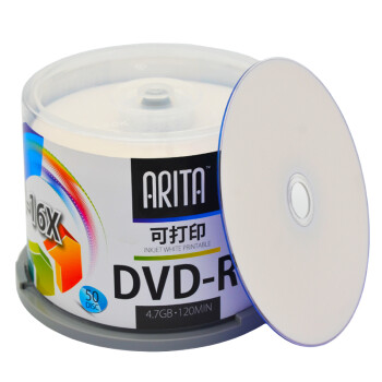 铼德(ARITA) e时代可打印 DVD-R 16速4.7G 空白光盘/光碟/刻录盘 桶装50片