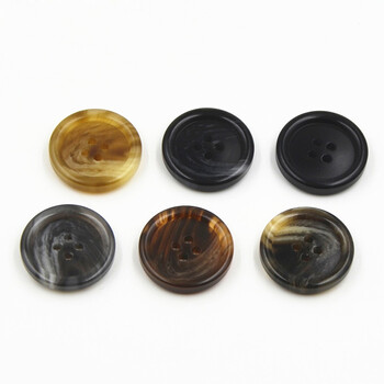 
                                                                                迈利达 树脂花纹钮扣 四眼西装外套纽扣 男士西服裤子扣子 灰花 15mm4颗                