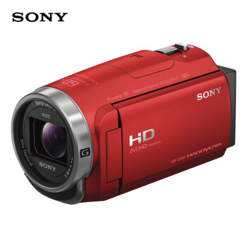 索尼（SONY）HDR-CX680 高清数码摄像机 5轴防抖 30倍光学变焦（红色） 家用DV/摄影/录像