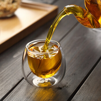 
                                        
                                                            美斯尼玻璃小茶杯子加厚耐热双层隔热玻璃茶杯品茗杯功夫茶杯主人杯 65ml  6只装                 