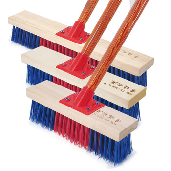 兰诗（LAUTEE）DS003 25厘米彩丝地刷 长柄硬毛清洁刷