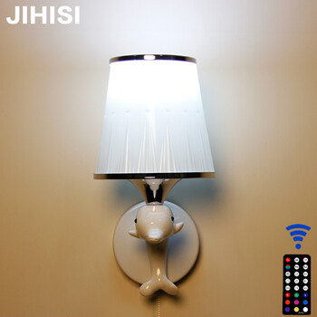 JIHISI 壁灯 卧室过道床头灯门厅楼梯墙灯调光调色定时遥控 正白光LED3W无遥控