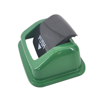 兰诗（LAUTEE）LJT2216 绿色分类款摇盖垃圾桶 20L 户外桶