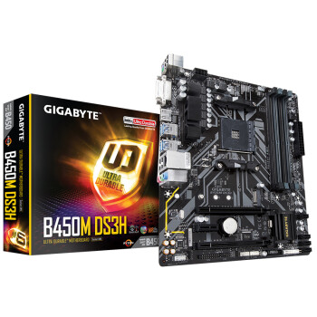 技嘉（GIGABYTE）B450M DS3H 主板 (AMD B450/Socket AM4)