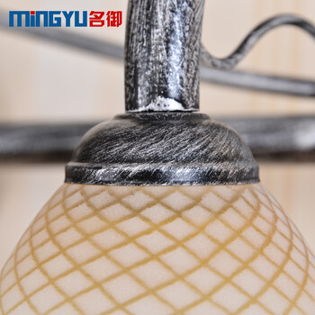 
                                        名御美式乡村铁艺壁灯浴室梳妆台镜前灯 简约复古工业led床头壁灯 四头镜前灯 不带光源                