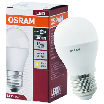欧司朗 （OSRAM ）LED磨砂球泡4.5W E27暖白色
