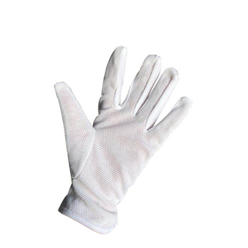 星工（XINGGONG）棉布手套 点塑白棉手套 10双