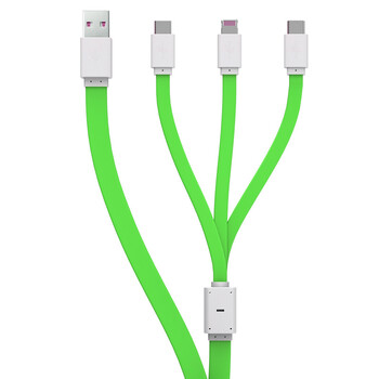 简讯 多功能type-c乐视安卓苹果数据充电线三合