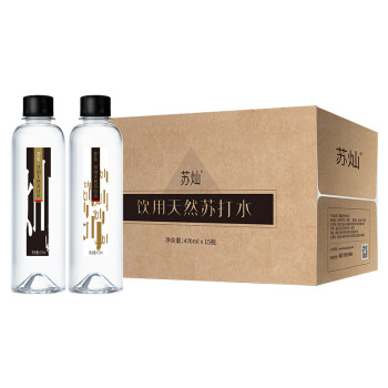 苏灿 苏打水克东产天然苏打水  弱碱性水470ml*15瓶/箱 整箱,降价幅度2.2%