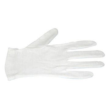安美尚（ ams ）白手套礼仪棉布纱线作业接待工作手套 文玩盘珠 12付