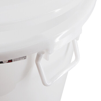 兰诗（LAUTEE）YY-D022 白色带盖圆形水桶 80L 工业用大桶