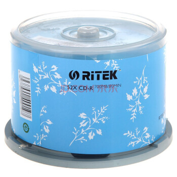 铼德(RITEK) 繁花系列 CD-R 52速700M 空白光盘/光碟/刻录盘 桶装50片