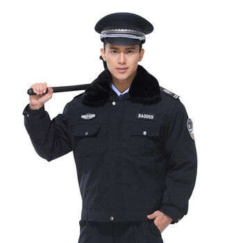 星工（XINGGONG）秋冬季加厚保安棉衣 棉袄长袖安保制服多功能棉服男定制 藏青冬执勤单件棉衣+配件190#