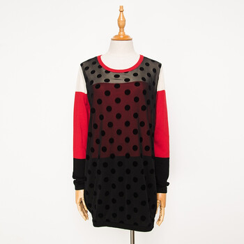 E-World\/衣-我的女装新品羊毛连衣裙 拼接蕾丝