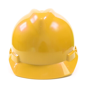华信  ABS安全帽 小金刚V型安全帽 一指键建筑工地安全帽 黄色