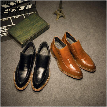 -X- 现货 布洛克靴 马丁靴子潮鞋子男 黑色 39.