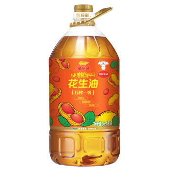 金龙鱼 食用油 压榨一级花生油6.18L（京东定制装）