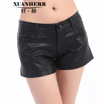 轩赫2014<em>女装</em>新款欧美<em>皮短裤</em> 女 夏显瘦百搭大