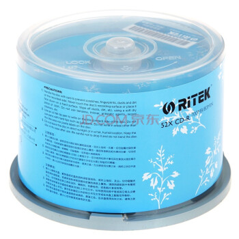 铼德(RITEK) 繁花系列 CD-R 52速700M 空白光盘/光碟/刻录盘 桶装50片