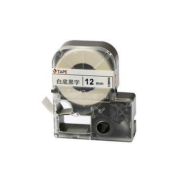 凌科朔（LINKSHIRE）聚酯覆膜色带 白底黑字 12mm 打印纸色带不干胶防水价格便利贴打印纸