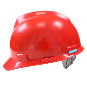华信 ABS安全帽 小金刚V型安全帽 一指键建筑工地安全帽 红色