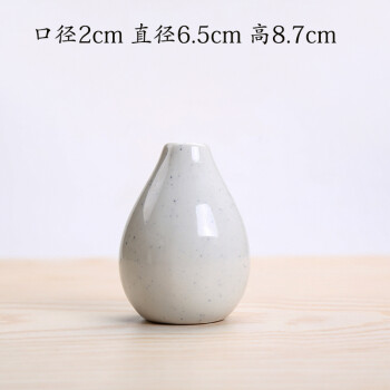 陶瓷小花瓶瓷瓶容器禅意客厅插花干花绿萝水培小清新ins迷你摆件 乳