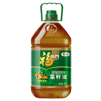 福临门 食用油 非转基因 家香味浓香压榨菜籽油5L  中粮出品