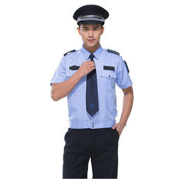 星工（XINGGONG）秋冬半袖保安工作服衬衣物业制服定制 170#蓝色