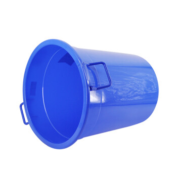 兰诗（LAUTEE）YY-D023 蓝色带盖圆形水桶 40L 工业用大桶