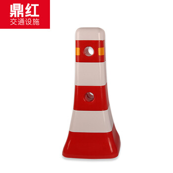 鼎红 塑料隔离墩防撞桶道路交通分流红白水马隔离护栏围栏柱 路障锥警示桶