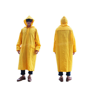 代尔塔（Deltaplus）MA305风衣版连体雨衣男女通用保安站岗户外骑行黄色 M码 1件 定做