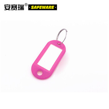 安赛瑞 塑料钥匙牌(100个装) 梅红 钥匙管理箱专用钥匙牌 分类钥匙牌 可书写编号钥匙牌 13410