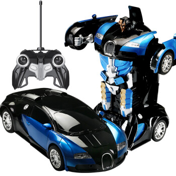 美致模型儿童遥控车充电玩具汽车 一键变形金