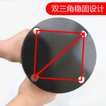 聚远 JUYUAN 车位桩钢管警示柱 铁立柱 50CM 普通款  不含膨胀螺栓 10个起售 