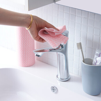 科力邦（Kelibang） 一次性抹布 厨房清洁布断点式洗碗巾无纺布毛巾纸巾50节 颜色随机 5件装 KB2023