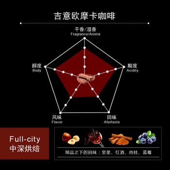 吉意欧GEO醇品摩卡风味咖啡豆500g阿拉比卡豆浆果余味黑咖啡 