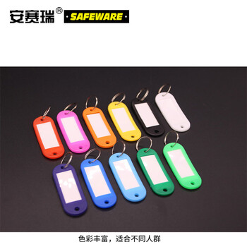 安赛瑞 塑料钥匙牌(100个装) 梅红 钥匙管理箱专用钥匙牌 分类钥匙牌 可书写编号钥匙牌 13410