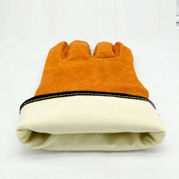 路宁 WY-3 长款反绒牛皮加里焊工电焊手套 35cm