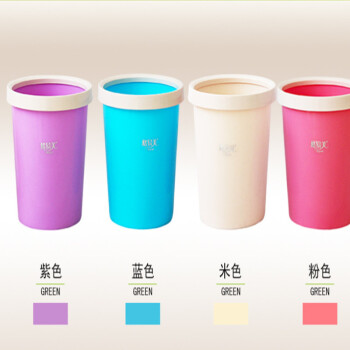 格易美塑料垃圾桶办公室压圈垃圾桶 塑料桶 大号桶垃圾篓 颜色随机