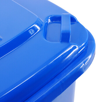 兰诗（LAUTEE）YY-D060 蓝色60L四轮垃圾桶 带盖垃圾篓