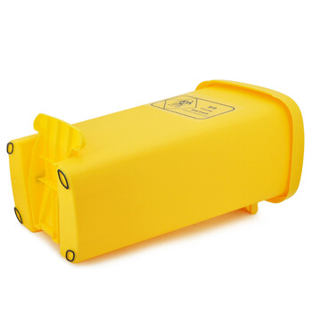 兰诗(LAUTEE)XDL-50D-3 脚踏桶黄色医用垃圾桶 50L 医用废物桶