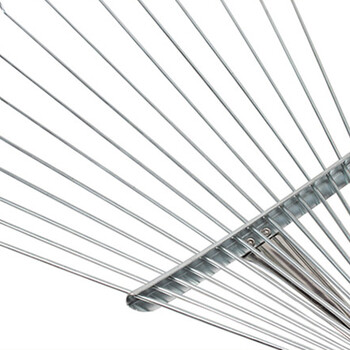 科力邦（Kelibang） 钢丝耙 不锈钢柄伸缩杆钢丝耙环卫耙子 物业花园枯叶耙草坪耙园林清洁工具9股 KB3212