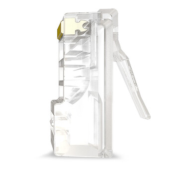 秋叶原（CHOSEAL）超五类水晶头 镀金RJ45工程类千兆水晶头 8P8C电脑网络线接头 Cat5e水晶头100个 QS905Z100H