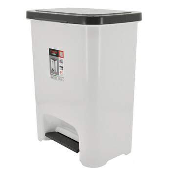 兰诗（LAUTEE）YY-D065 经典横款脚踏垃圾桶 45L 办公室垃圾桶