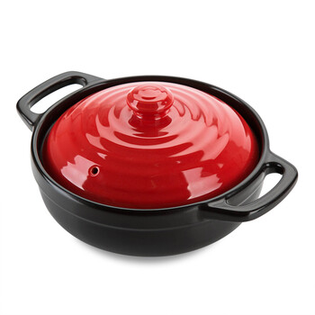 韩式双耳带盖陶瓷煲仔饭专用小沙锅煲仔锅石锅