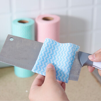 科力邦（Kelibang） 一次性抹布 厨房清洁布断点式洗碗巾无纺布毛巾纸巾50节 颜色随机 5件装 KB2023